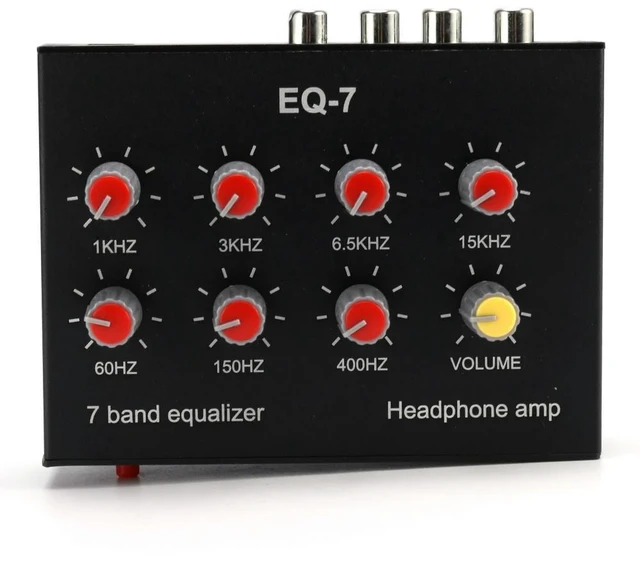 Main image of 7 Band Sound Equalizer RCA Output Input Dual Channel Car Sound Equalizer 3.5mm Jack Aluminum Alloy for Mobile Phone Game Console