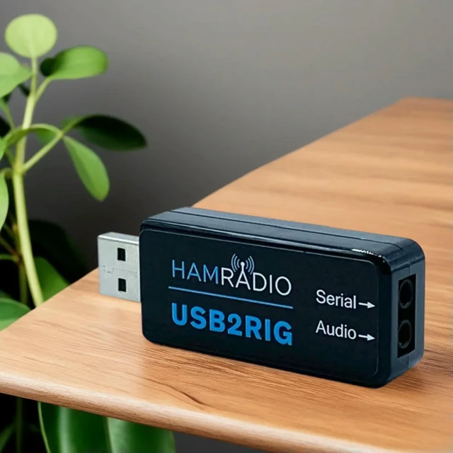 Alt view image 3 of 6 - USB2RIG USB Sound Adapter Support PTT with VOX Control USB Sound Card Connector Adapter for KENWOOD YAESU ICOM Business Radio