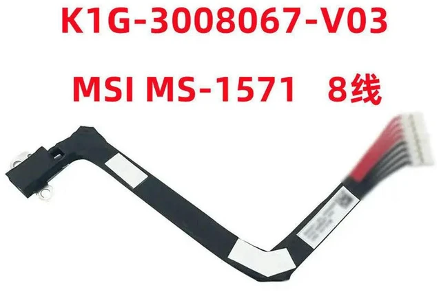 Main image of for ms-1571 k1g-3008067-v03 charging port power jack