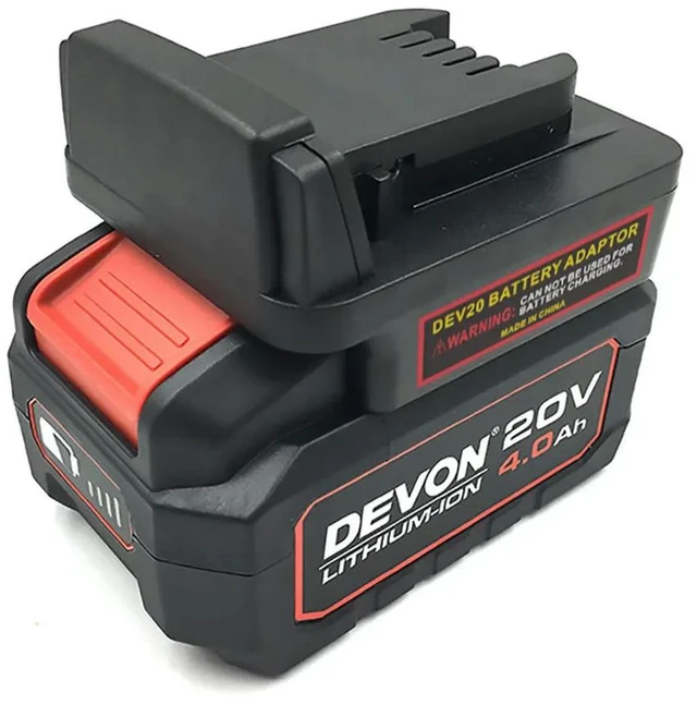 Alt view image 3 of 3 - Adapter Converter for Devon 20V Lithium Batteries Adapter for Milwaukee 18V Lithium Batteries Power Tools Accessories