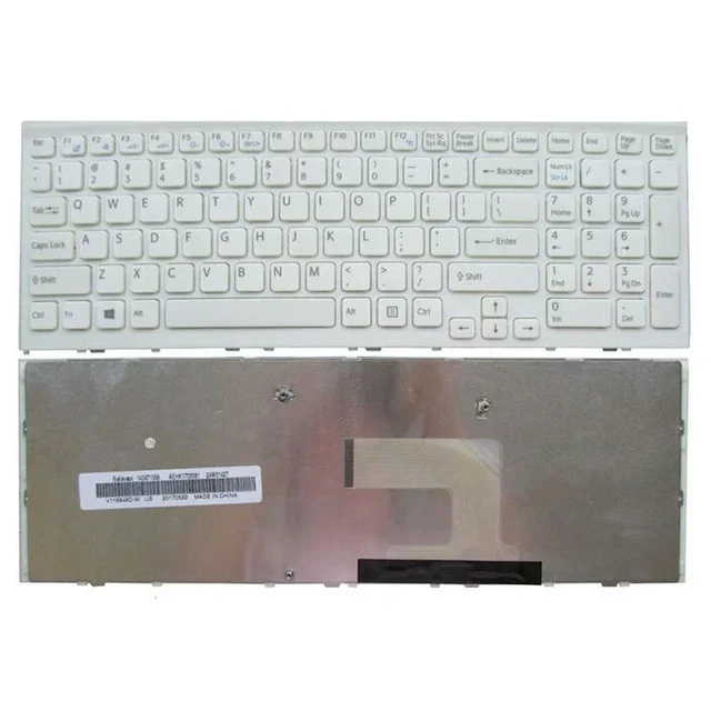 Alt view image 2 of 6 - Laptop Keyboard for Vaio VPC-EH VPCEH PCG-71911L PCG-71912L PCG-71913L -71914L -71811L -71811M White US Layout