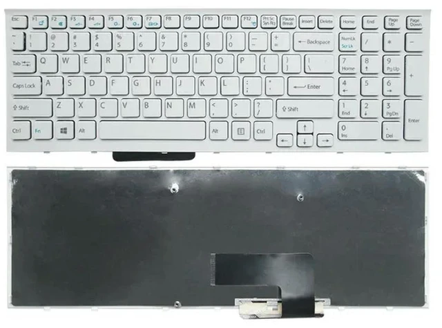 Main image of Laptop Keyboard for Vaio VPC-EH VPCEH PCG-71911L PCG-71912L PCG-71913L -71914L -71811L -71811M White US Layout