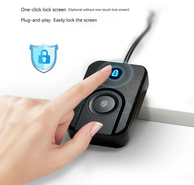Alt view image 2 of 6 - Fingerprint for 11/10 Hello One-Click Lock Screen Biometric USB Fingerprint Logger for PC Laptop