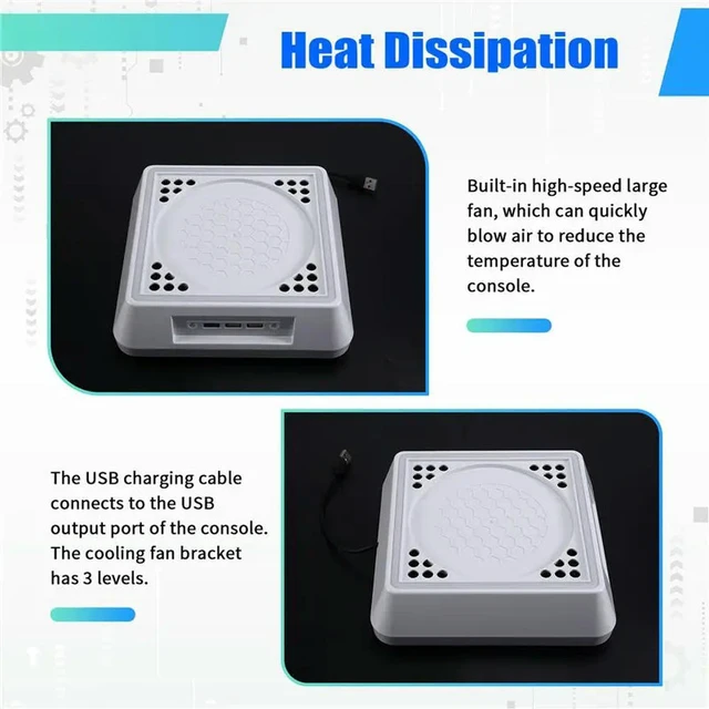 Alt view image 3 of 3 - Game Console For Series X Cooling Base Built-In LED Light For Enhanced Performance Gaming Accessory