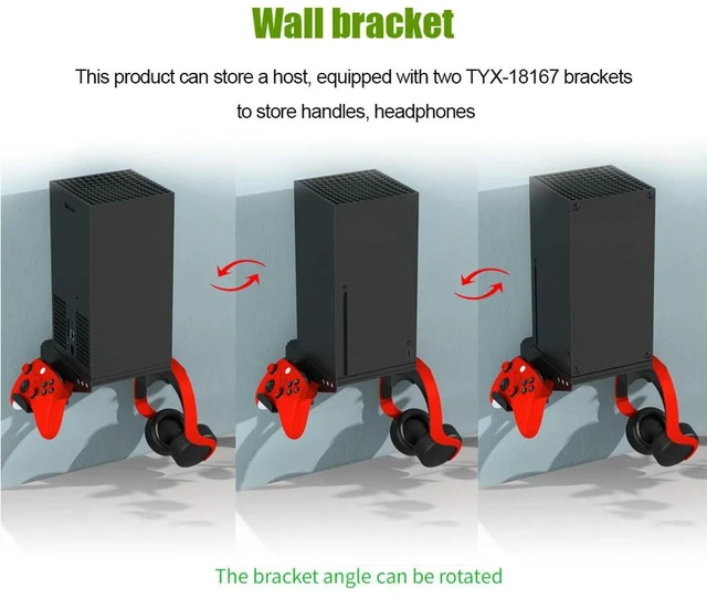 Alt view image 3 of 3 - Removable Game Controller Holder Space Saving Game Controller Bracket Fall Prevention Rotatable Accessories for Series X