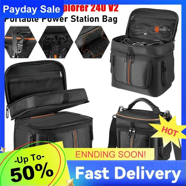 Main image of Carrying Case Bag for Jackery Explorer 240 V2 Case Waterproof Travel Bag Anti-drop with Shoulder Strap & Handle