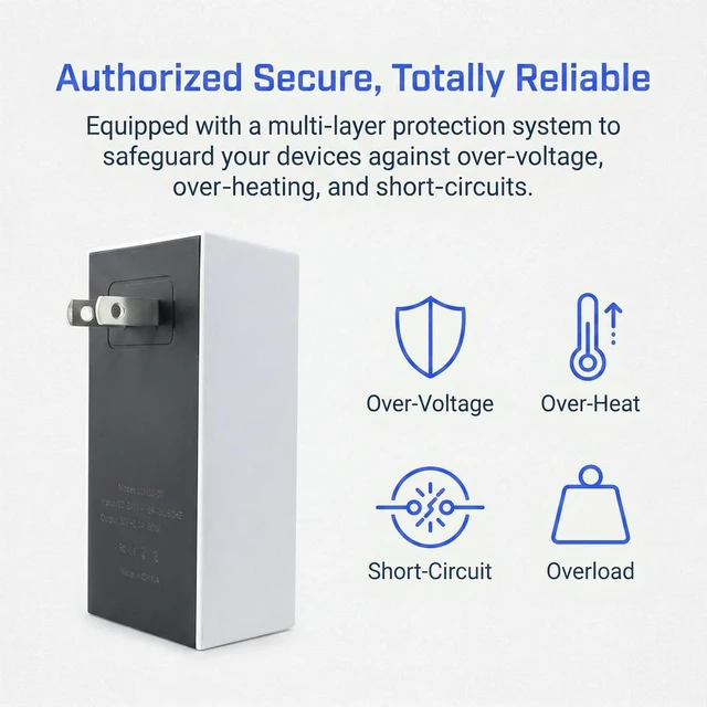 Main image of 60W Charging Wall Plug 30V 2A Output Fast Charger Wall Adapter Short Circuit Protection for Starlink Mini Waterproof DC Cable
