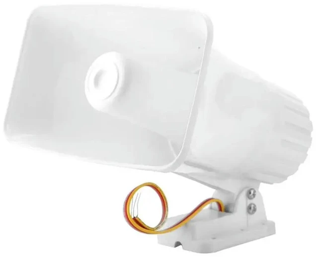 Main image of Outdoor Alarm Two-Tone Loudspeaker Burglar Alarm System Warning Althorn For Home Security