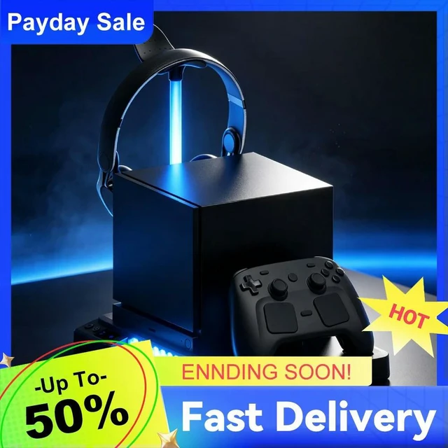 Main image of Controller Charger Stand for Steam Machine RGB Ambient Light Dual-Speed Silent Fan Headset Hanger 4-Port USB