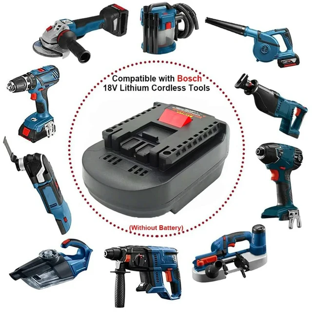 Alt view image 3 of 3 - For Bauer 20V Li-ion Batteries BAU18BS Adapter Converter Compatible with For Bosch 18V Li-ion Power Tools Drills