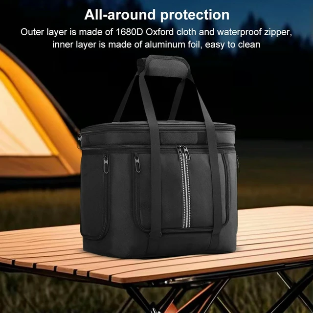 Alt view image 2 of 3 - Anti-drop Carrying Case for Anker SOLIX C1000 Waterproof Case Handbag Large Capacity Carrying Bag with Shoulder Strap