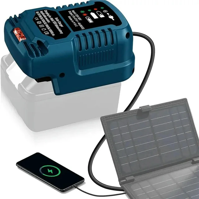 Alt view image 3 of 3 - 2X Solar Charger For Makita 18V Solar Adapter,,Outdoor Work,Camping