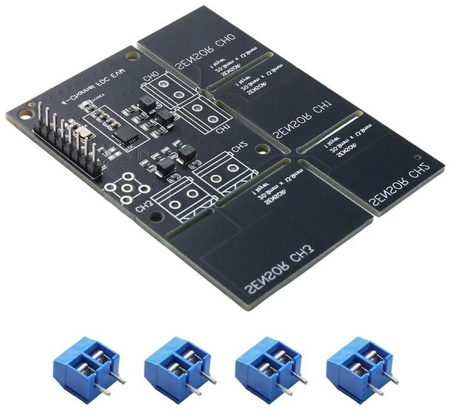 Main image of FDC2214 Capacitive Sensor Module(4 Touch Points) For Gesture Recognition, Paper Counting, Liquid Level Measurement
