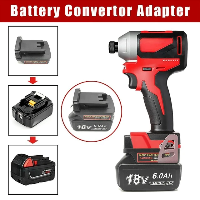 Alt view image 2 of 3 - For Makita BL Series 18V Li-ion Batteries Adapter Converter Compatible with For Milwaukee 18V Li-ion Power Tools