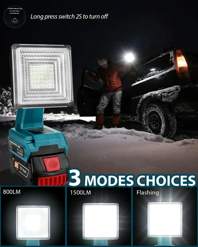 Alt view image 3 of 3 - Outdoor Light for Bosch 18V Li-ion LED Cordless Work Light with USB Interface for Work Site and Emergency Use