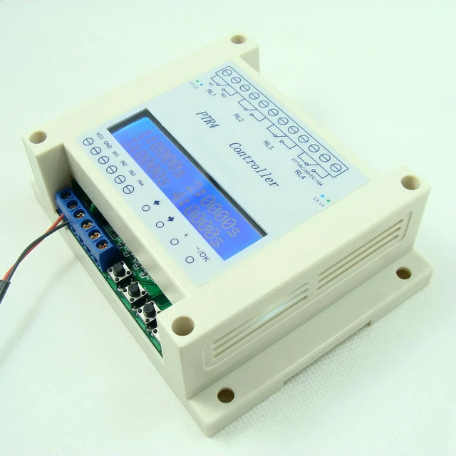 Alt view image 3 of 6 - DC6-40V 4-Channel Programmable Digital Time Relay Timer Controller Delay Switch Module Independent Timing Cycle LCD Display