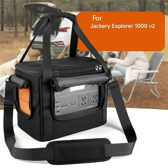 Alt view image 3 of 3 - Waterproof Travel Bag With Shoulder Strap& Handle For Jackery Explorer 1000 V2 Carry Case