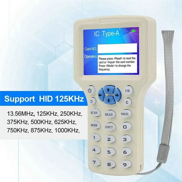Alt view image 3 of 6 - RFID Card Reader +5XCUID Keychain RFID Duplicator 125K 13.56Mhz IC/ID Key Writer RFID Programmer Key Replicator