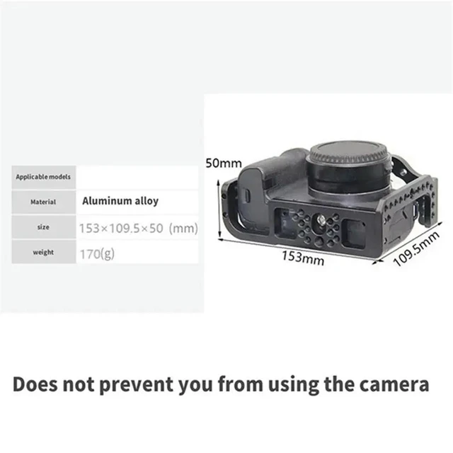 Alt view image 2 of 6 - Video Film Rig Stabilizer Compatible For EOS R ILDC Camera Cage Form-Fit For Arca Swiss Baseplate& ARRI Cold Shoe Mou