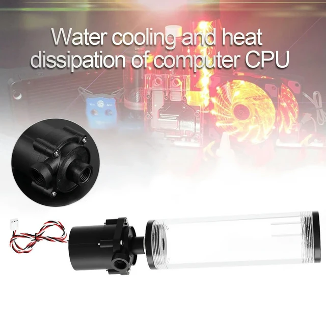 Alt view image 3 of 6 - Water Cooler Cylinder Reservoir Transparent Cylindrical Computer PC Water Cooling Tank with G1/4 Thread Tools