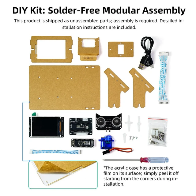 Alt view image 2 of 6 - DC 5V Ultrasonic Radar Sensor Module for Student Learn DIY Kit HXFB Graphical Program Support Distance Detection