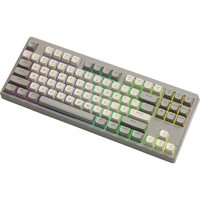 Alt view image 2 of 3 - Bluetooth-Compatible Gaming Keyboard 87 Keys Backlight Gamer Keyboard 2.4G Silent Touch Keycap Silent for Laptop Tablet