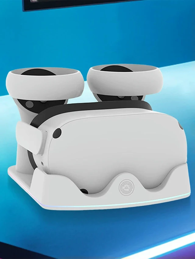 Alt view image 3 of 3 - Charging Dock for Quest 3S VR Headest Fast Charging Station Headset Display Stand and Controller Mount Controller Holder