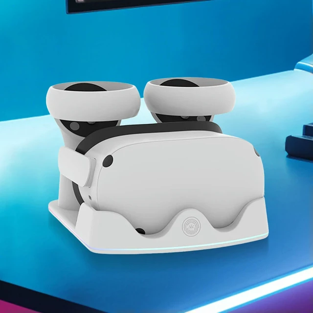 Alt view image 2 of 3 - Charging Dock for Quest 3S VR Headest Fast Charging Station Headset Display Stand and Controller Mount Controller Holder
