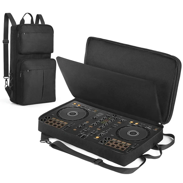 Alt view image 3 of 3 - DJ Backpack with Shoulder Strap for Pioneer DDJ-400/DDJ-FLX4 Dustproof Turntables Protective Case DJ Carrying Case