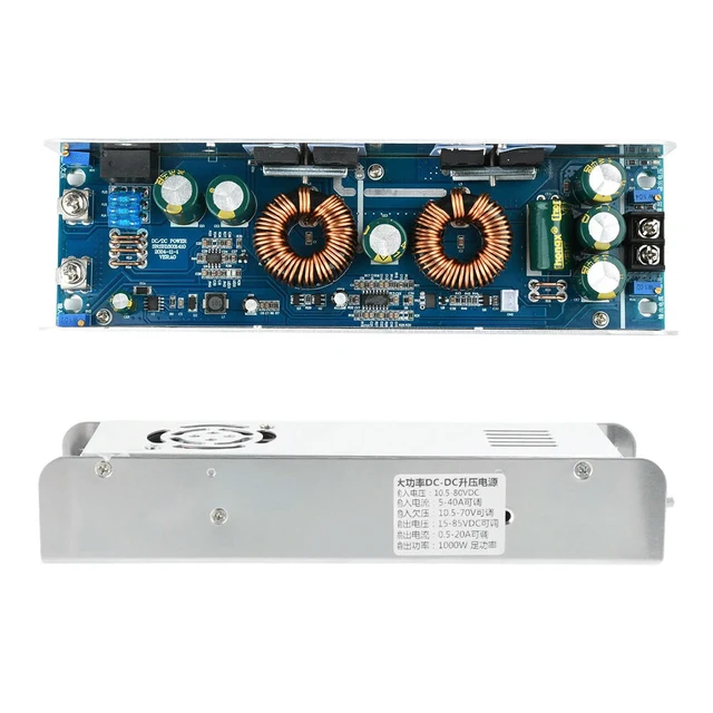 Alt view image 2 of 3 - 1000W DC Boost Constant Voltage Constant Current Adjustable Power Module 12-75V To 12-85V DC-DC Boost Module