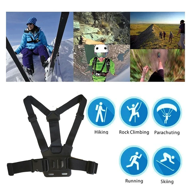Alt view image 2 of 6 - Sports Camera Accessory Kit for Hero 13/12/11/10/9 1/4 Inch Thread with Tripod Head Chest Bike Mount Carrying Case