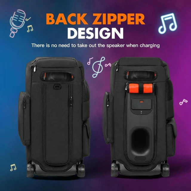 Alt view image 2 of 6 - Dual Pocket Speaker Cover for Party Speaker 330 Nylon Waterproof Dustproof Zipper Bag