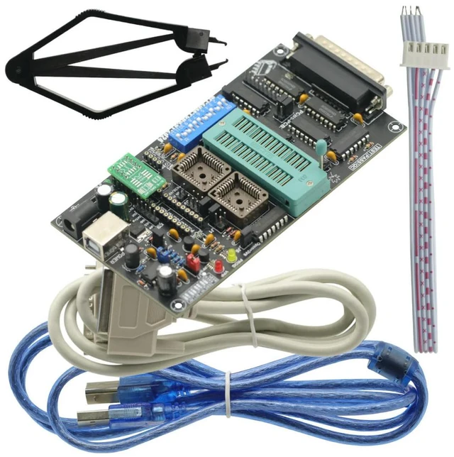 Main image of SPI 25xx PCB5.0T-2021 Willem EPROM programmer, BIOS009 PIC,support 0.98d12,promotion clip PLCC32+SOIC 8 pin adapter