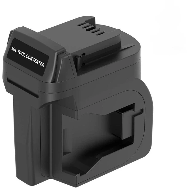 Main image of For Milwaukee Two Packs 18V Li-ion Batteries Compatible with For Milwaukee 18V Li-ion Power Tool MIL18MIL 2 in 1 Adapter