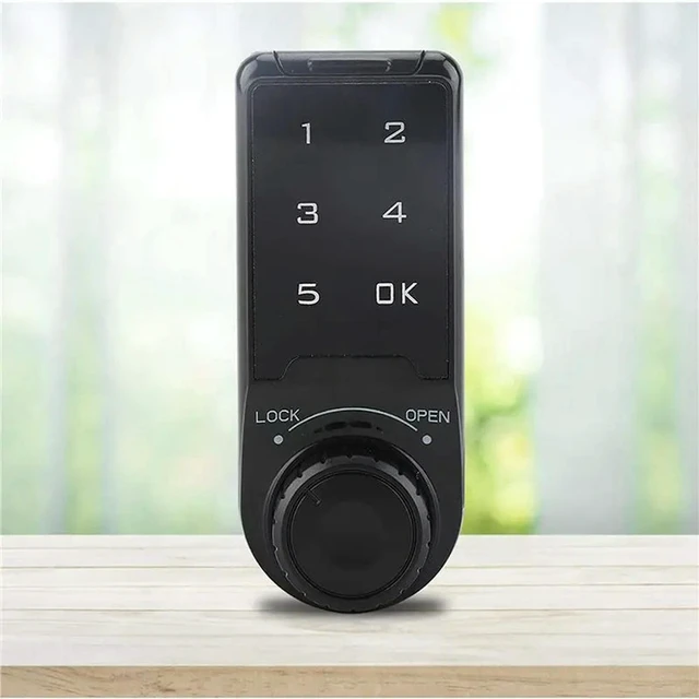 Alt view image 2 of 6 - 5X Door Access Digital Electronic Security Cabinet Coded Locker Contact Keypad Password Key Access Lock-A