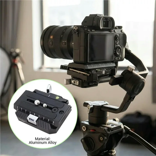 Alt view image 3 of 3 - Q50 100Mm Quick Release Plate Kit Universal Camera Mount For Manfrotto 501/502 For Gimbals QR Plates