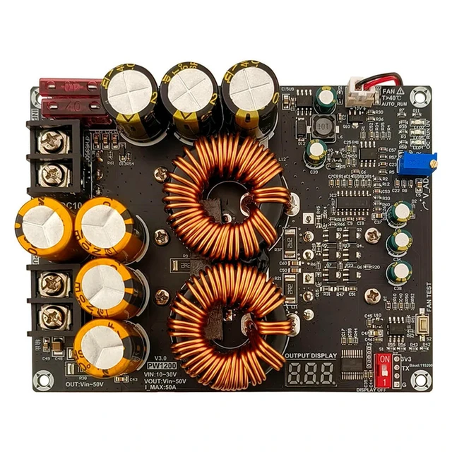Alt view image 2 of 3 - 1200W 50A High Current Boost Power Module Dual Inductor Sufficient Power Audio Amplifier Dedicated Power Supply