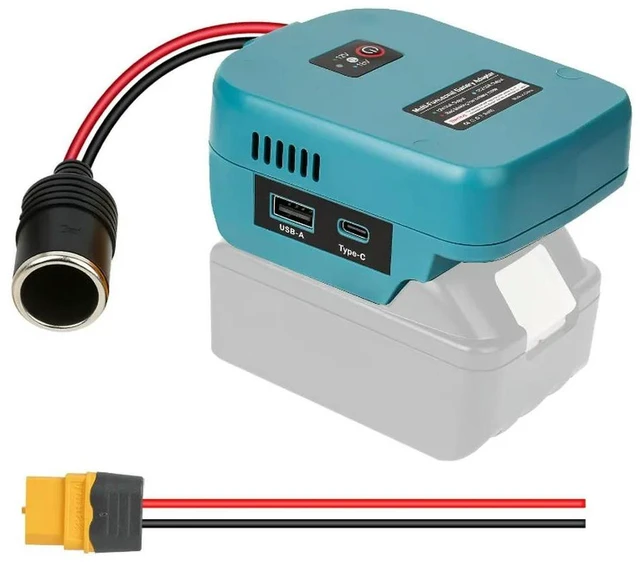 Alt view image 2 of 3 - Step-down Converter Power Adapter Compatible with For Makita 18V Lithium Batteries for DIY Projects with Cigarette Lighter Plug
