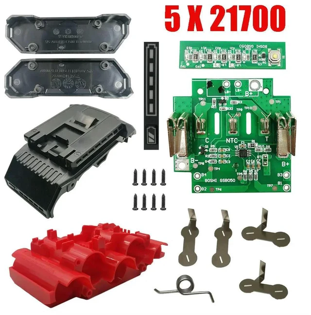 Main image of PCB Charging Protection Plate Housing 5x21700 BAT618 Lithium-ion Batteries Plastic Housing for Bosch 18V Tool Housing