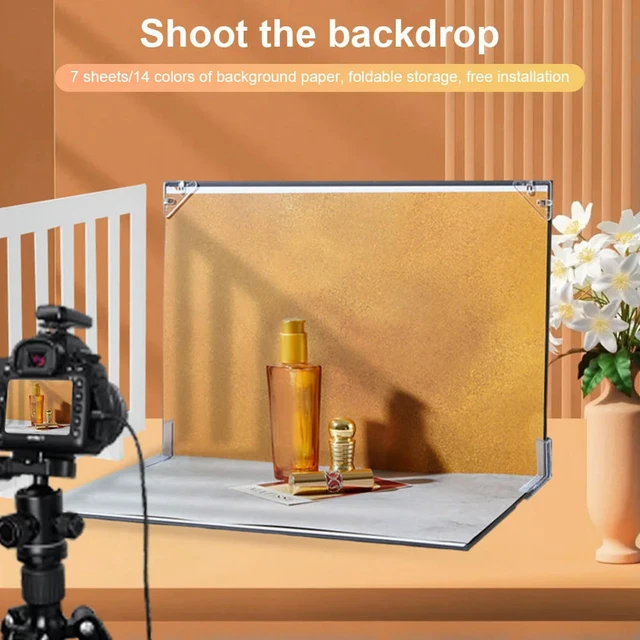 Alt view image 3 of 3 - Photo Backdrop Board Small Product Photography Backdrops Kit Table Top Food Background Kit for Food Jewelry & Mini Items