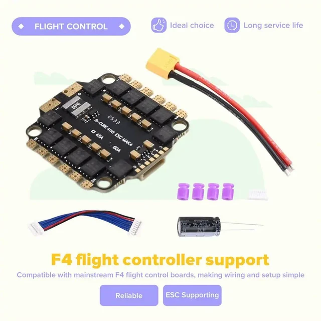 Alt view image 3 of 3 - Brushless Motor Flight Control Flight Control ESC Supporting 60A Brushless Motor