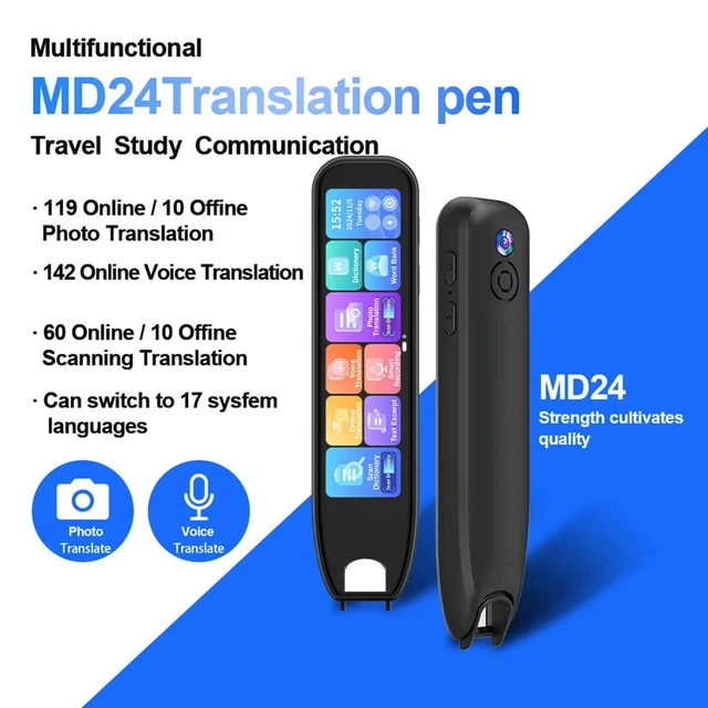 Alt view image 2 of 3 - 3.48 Inch Reader Pen 60 Online/10 Offline Languages Scanning OCR Digital Pen s for Language Learners