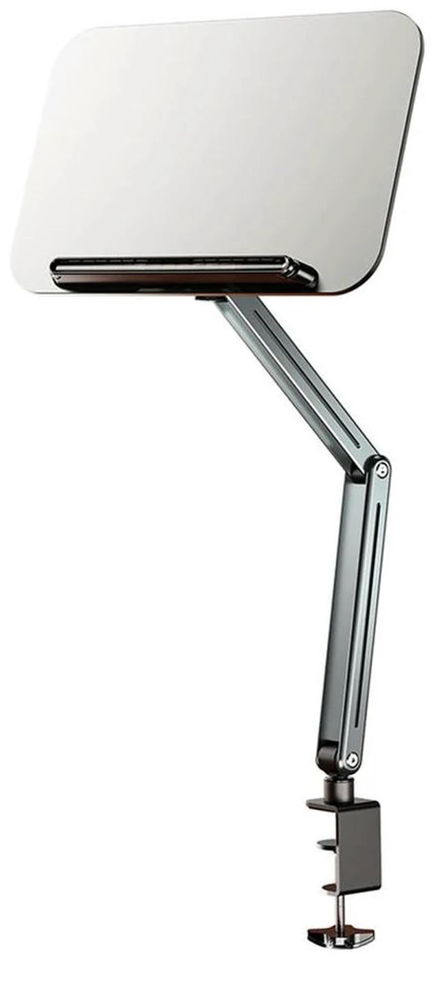Main image of Desk Clamp Book Stand for Reading Adjustable Cookbook Stand Reading Book Bracket for Laptop Recipe Textbook