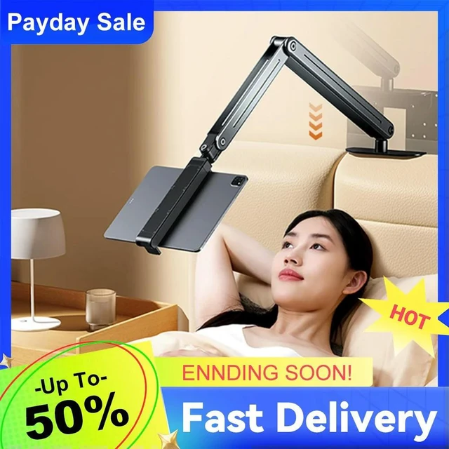 Main image of Tablets Mount Clamp Tablet Holder Stand for Bed for 4.7''-12.9'' Device Tablet Holder for Bed for IPad/X/iPad Pro/N-Switch