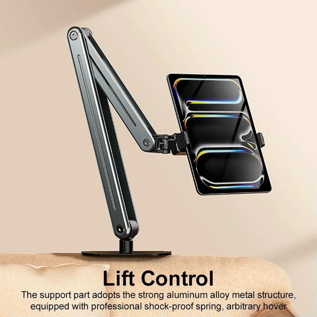 Alt view image 2 of 3 - Tablets Mount Clamp Tablet Holder Stand for Bed for 4.7''-12.9'' Device Tablet Holder for Bed for IPad/X/iPad Pro/N-Switch
