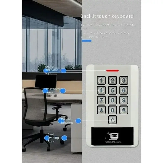 Alt view image 2 of 6 - Stand-Alone Controller& 125Khz Keypad Reader- Waterproof l RFID Access Control System Standalone