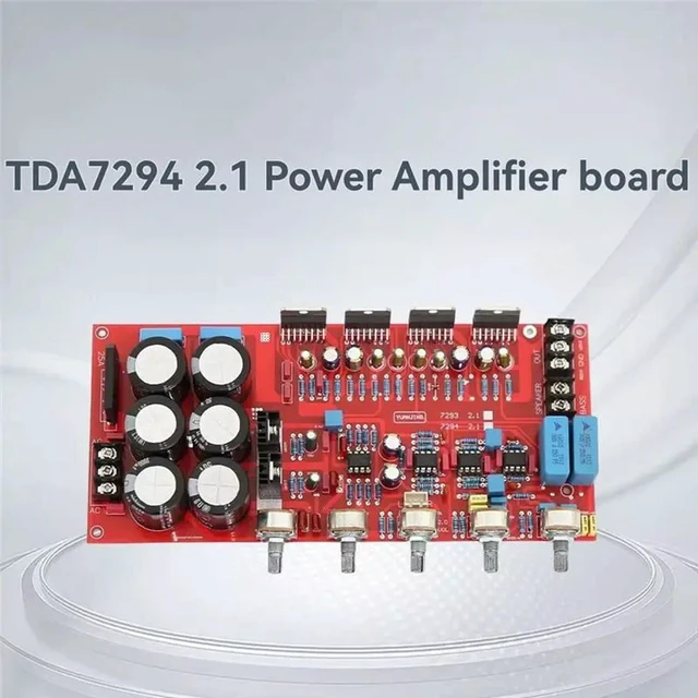 Alt view image 2 of 3 - TDA7294 2.1 Channel Hifi Audio Amplifier Board Dual 18-26V 50-150HZ 2X80W+ 160W Subwoofer Power Amplifier AMP Module