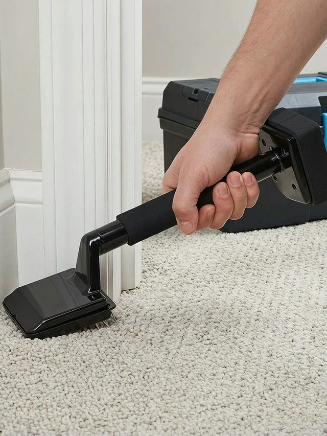 Alt view image 3 of 6 - Carpet Tensioner with Anti-slip Grip and Carpet Tucker Adjustable Knee Kicker Stretcher Tools for Carpets Stretching and Tucking