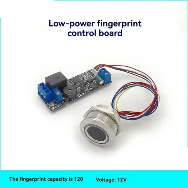 Alt view image 2 of 6 - 2X KL202+R503 Fingerprint Controller Kit DC12V Low Power Consumption Fingerprint Control Board Fingerprint Module