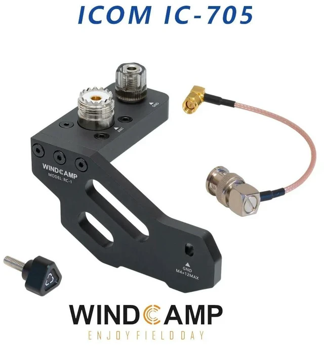 Main image of CNC Aluminum Alloy Quick Release Antenna Stand Support for 705 ICOM IC-705